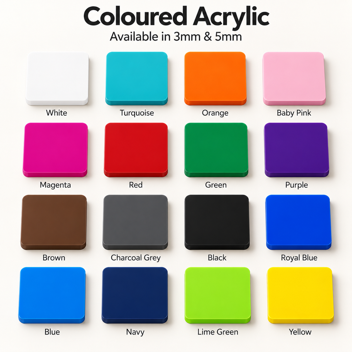 Personalised Coloured Acrylic Business Sign | Custom Wall Lettering