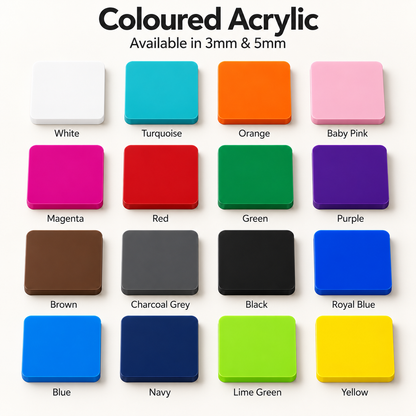 Personalised Coloured Acrylic Business Sign | Custom Wall Lettering