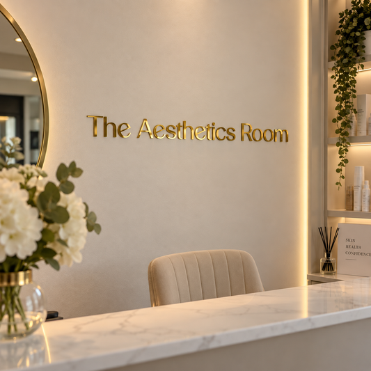 Personalised Mirror Acrylic Business Sign | Custom Wall Letters