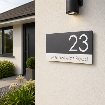 House Number and Street Name Sign - Knightsbridge