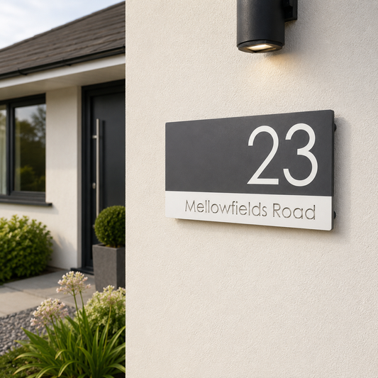 House Number and Street Name Sign - Knightsbridge