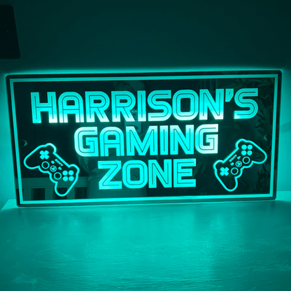 Personalised LED Gaming Zone Mirror