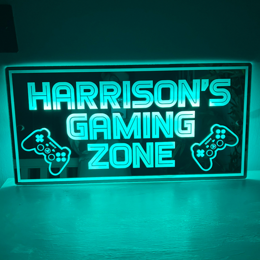 Personalised LED Gaming Zone Mirror