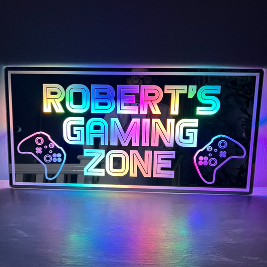 Personalised LED Gaming Zone Mirror