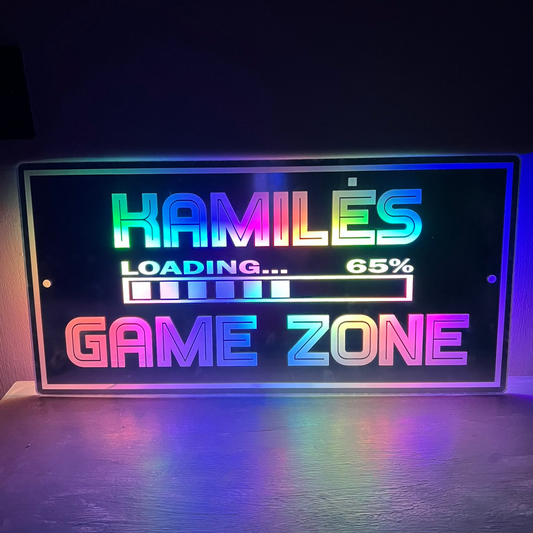 Personalised LED Game Zone Mirror