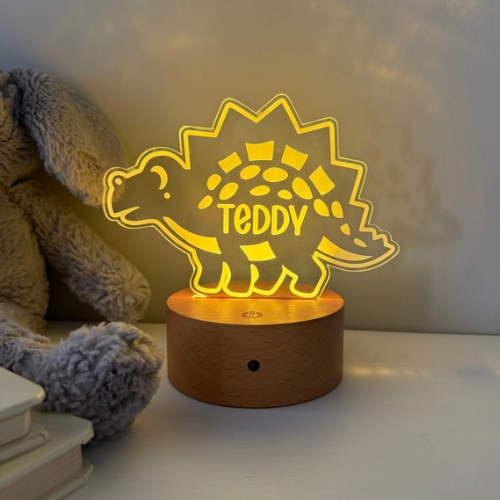 Dinosaur Theme Night Light - Muffin Luxe Sign Studio