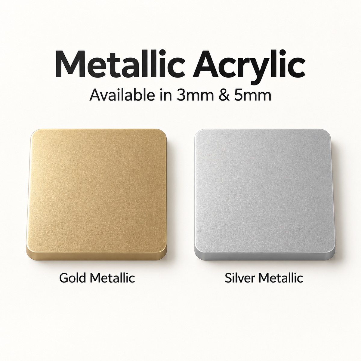 Personalised Metallic Acrylic Business Sign | Gold & Silver Wall Letters