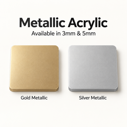 Personalised Metallic Acrylic Business Sign | Gold & Silver Wall Letters