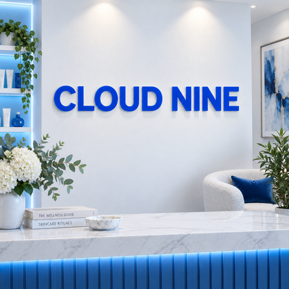 Personalised Coloured Acrylic Business Sign | Custom Wall Lettering