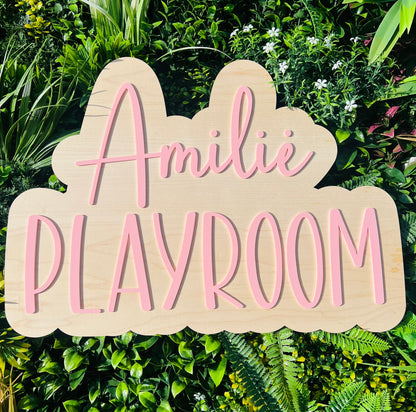 Personalised Playroom/Bedroom/Play Corner Wooden Sign
