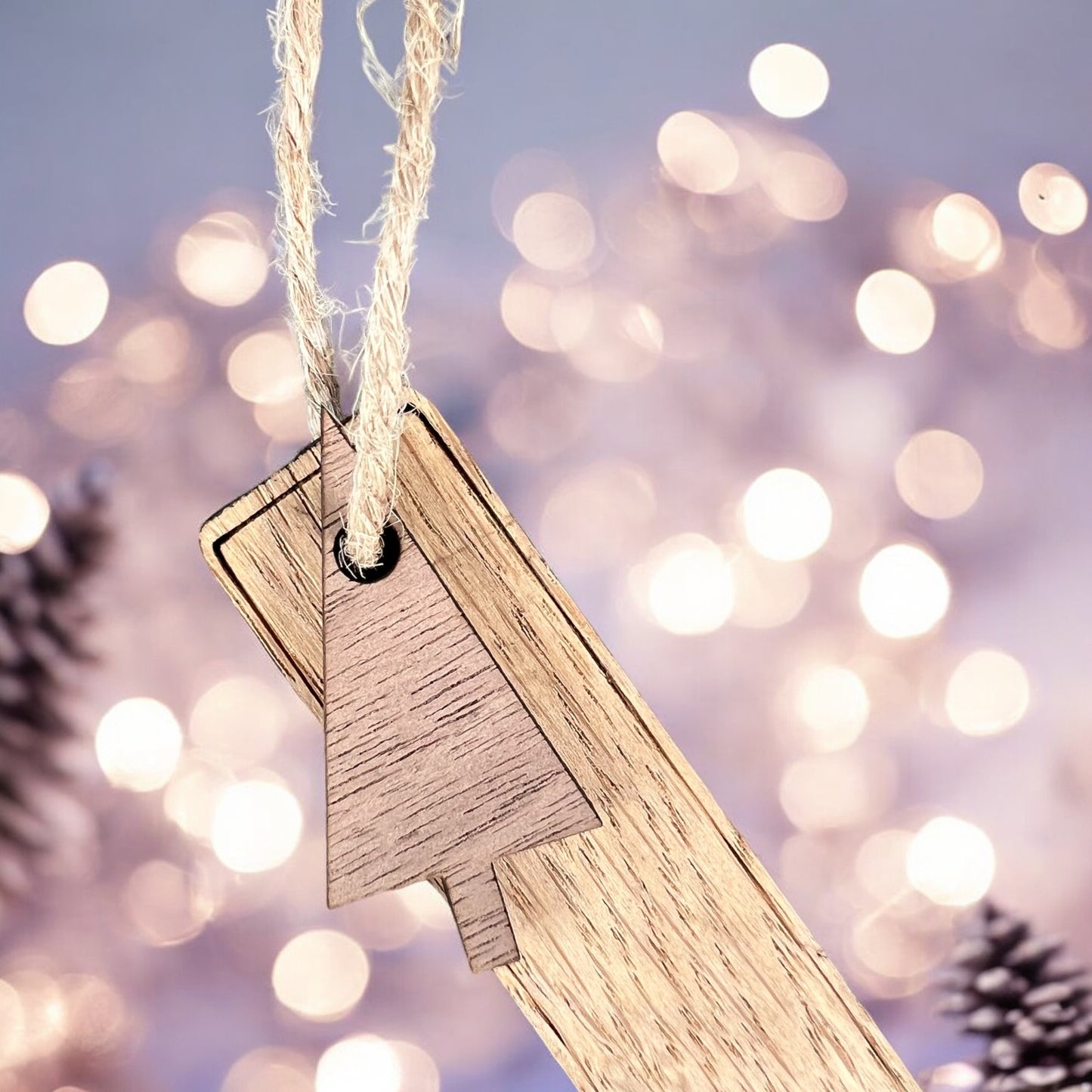 Reusable Christmas tag for gifts and tree decoration