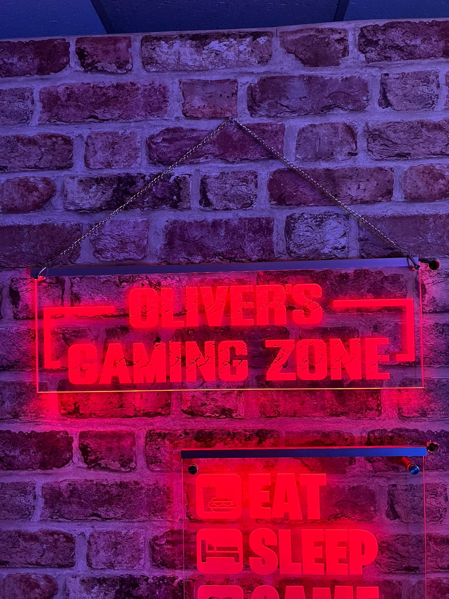 Personalised LED Gaming Zone Sign