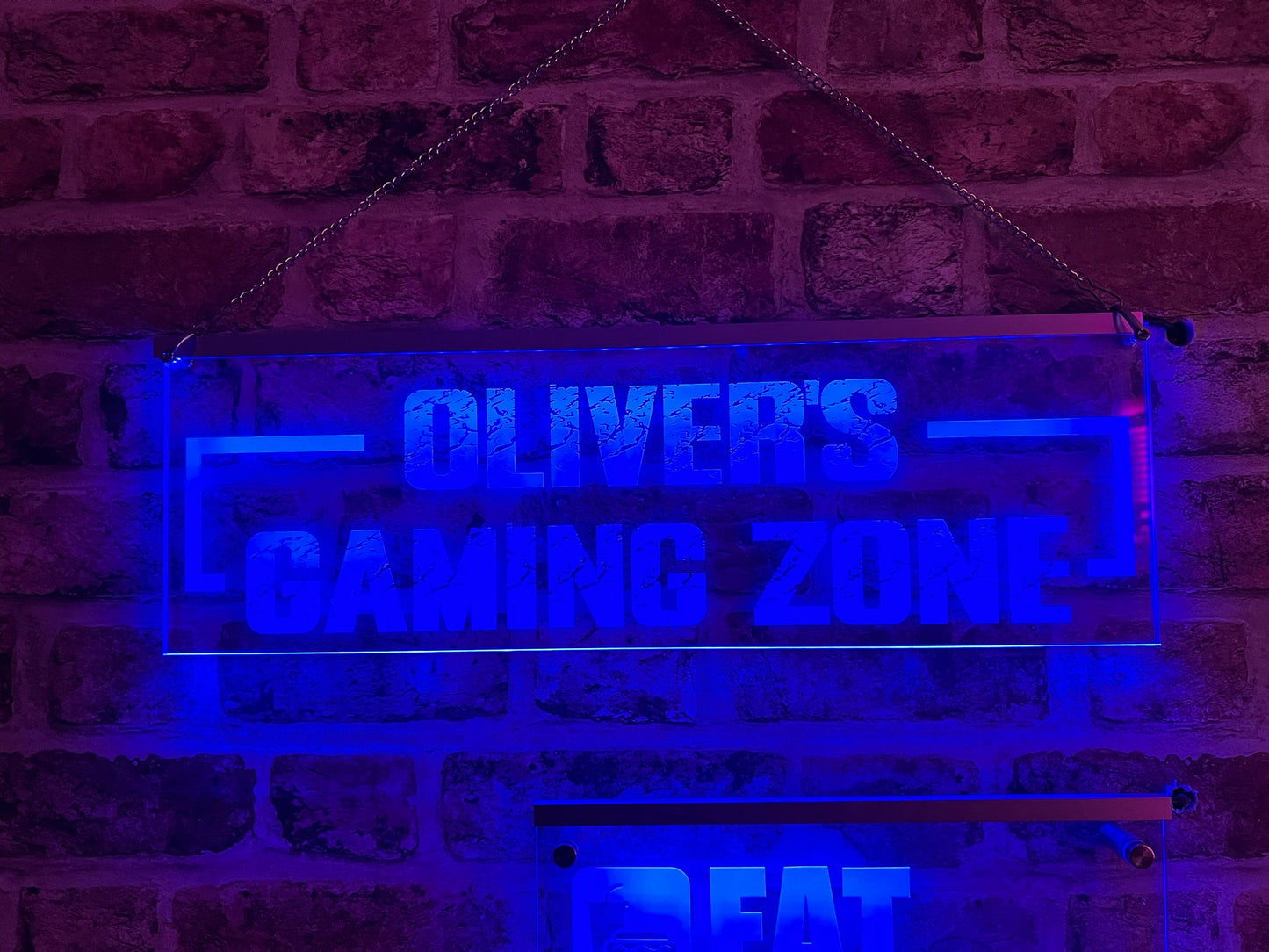 Personalised LED Gaming Zone Sign