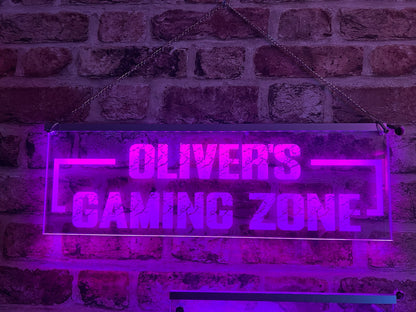 Personalised LED Gaming Zone Sign