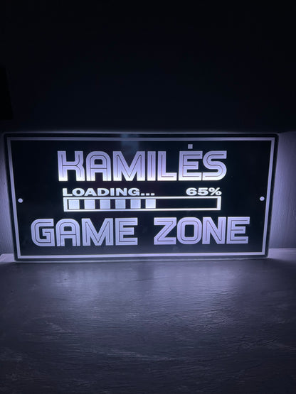 Personalised LED Game Zone Mirror