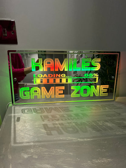 Personalised LED Game Zone Mirror