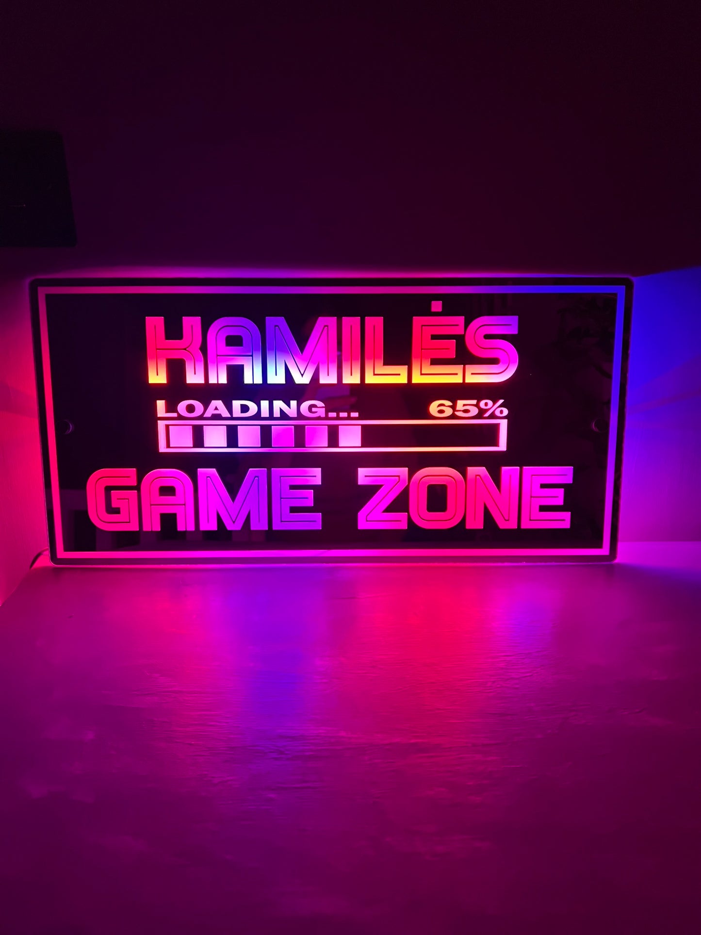 Personalised LED Game Zone Mirror