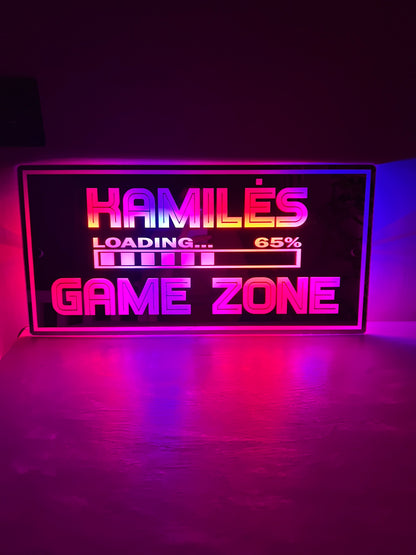 Personalised LED Game Zone Mirror