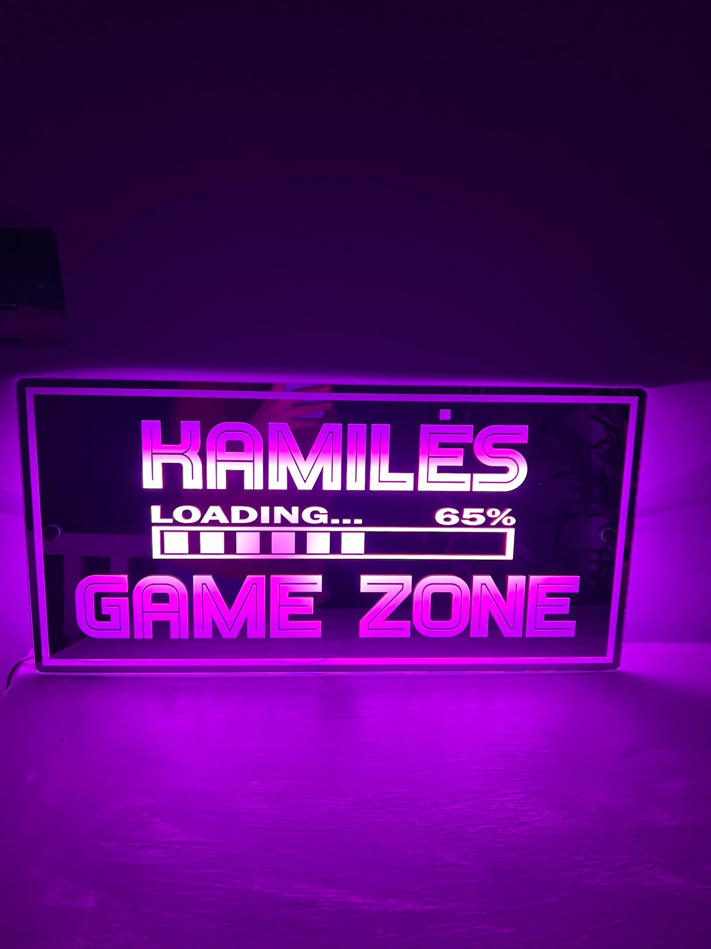 Personalised LED Game Zone Mirror
