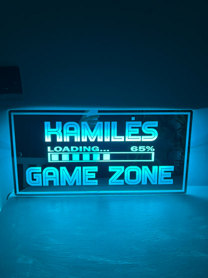 Personalised LED Game Zone Mirror