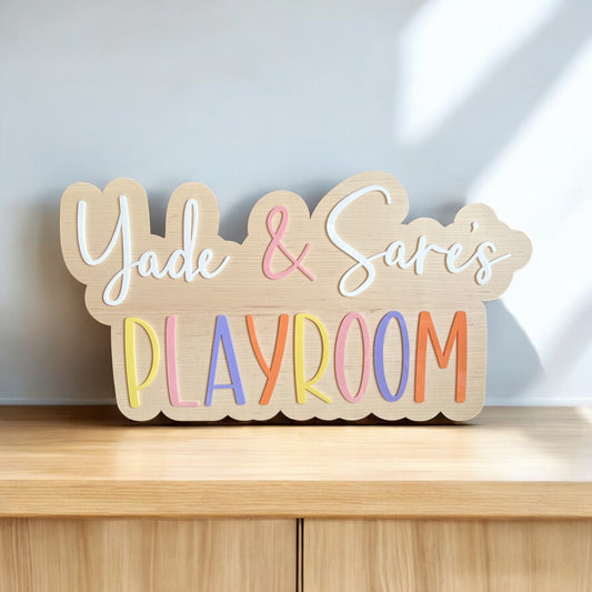Personalised Playroom/Bedroom/Play Corner Wooden Sign