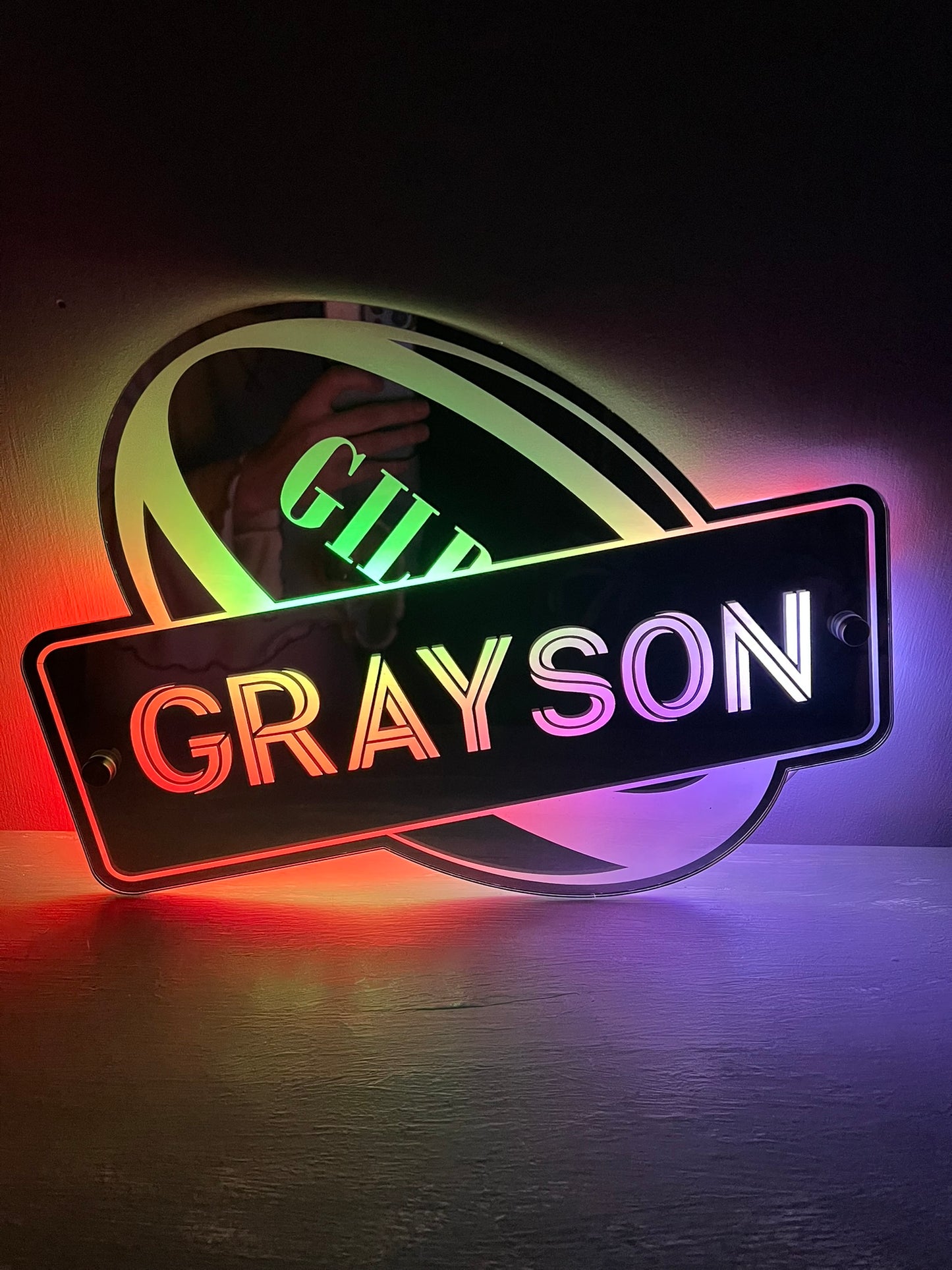 Personalised LED Rugby Ball
