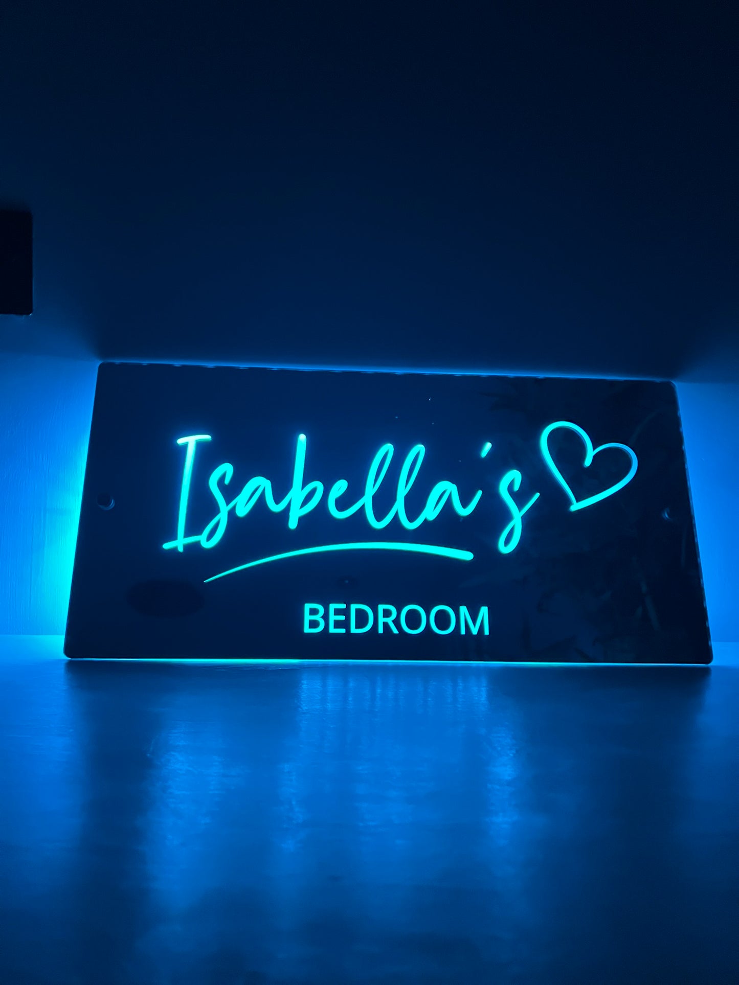 Personalised LED Mirror Bedroom Sign