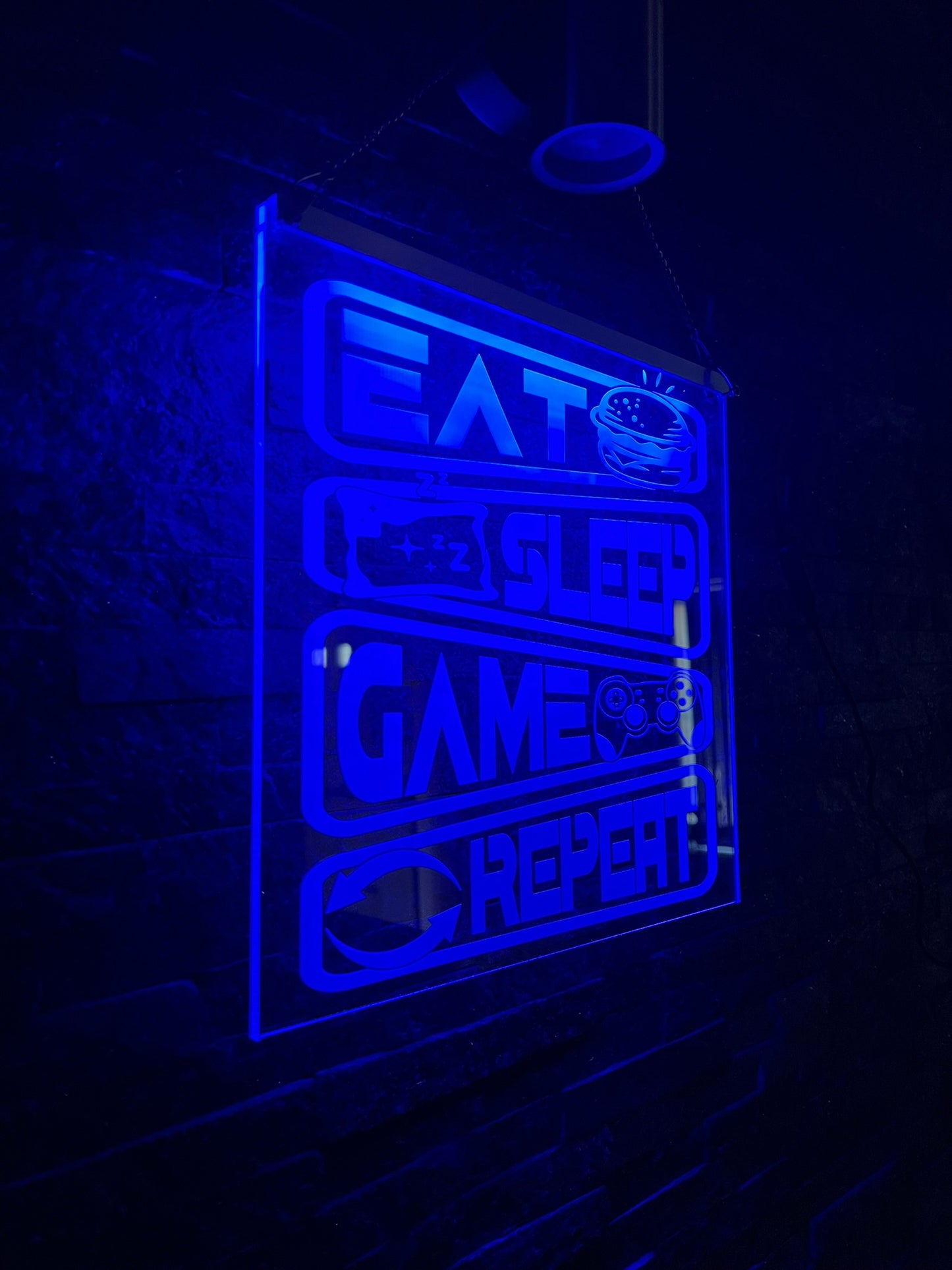 Eat Sleep Game Repeat LED Sign