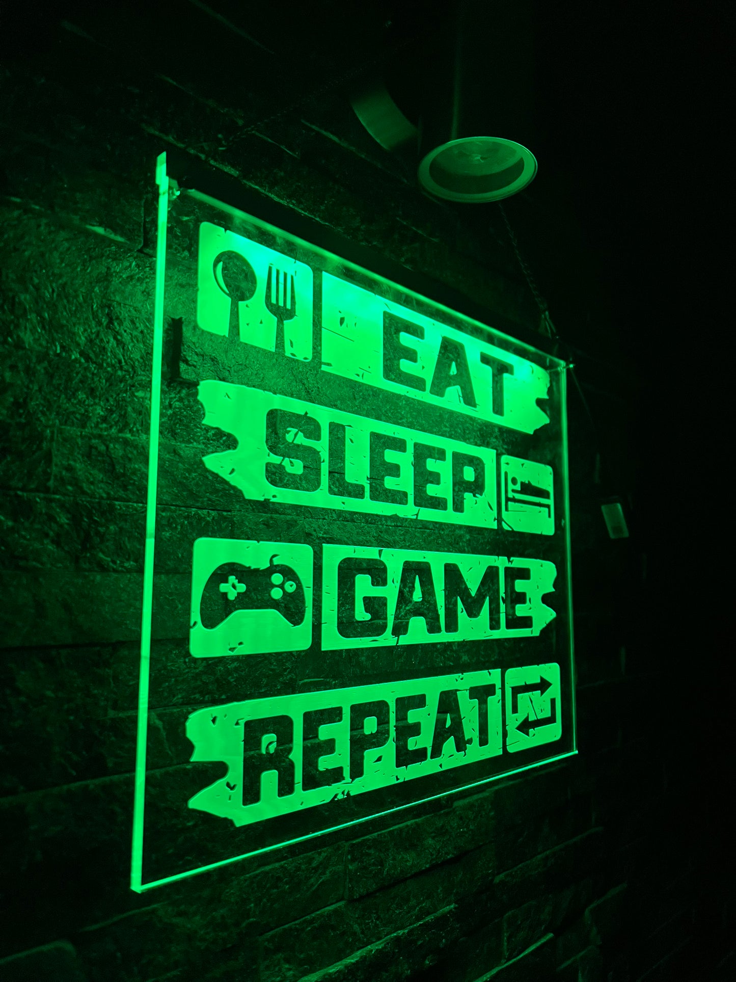 Eat Sleep Game Repeat LED Sign