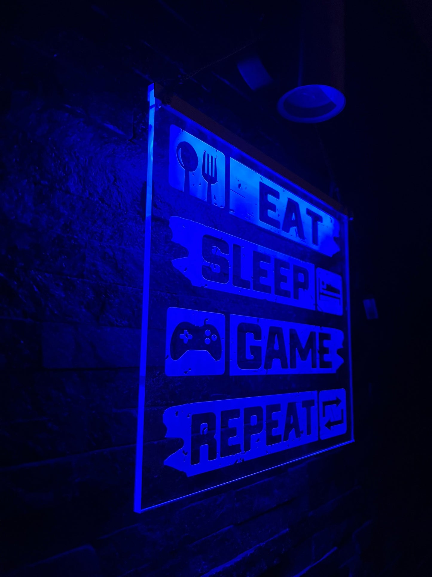 Eat Sleep Game Repeat LED Sign