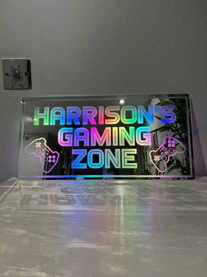 Personalised LED Gaming Zone Mirror