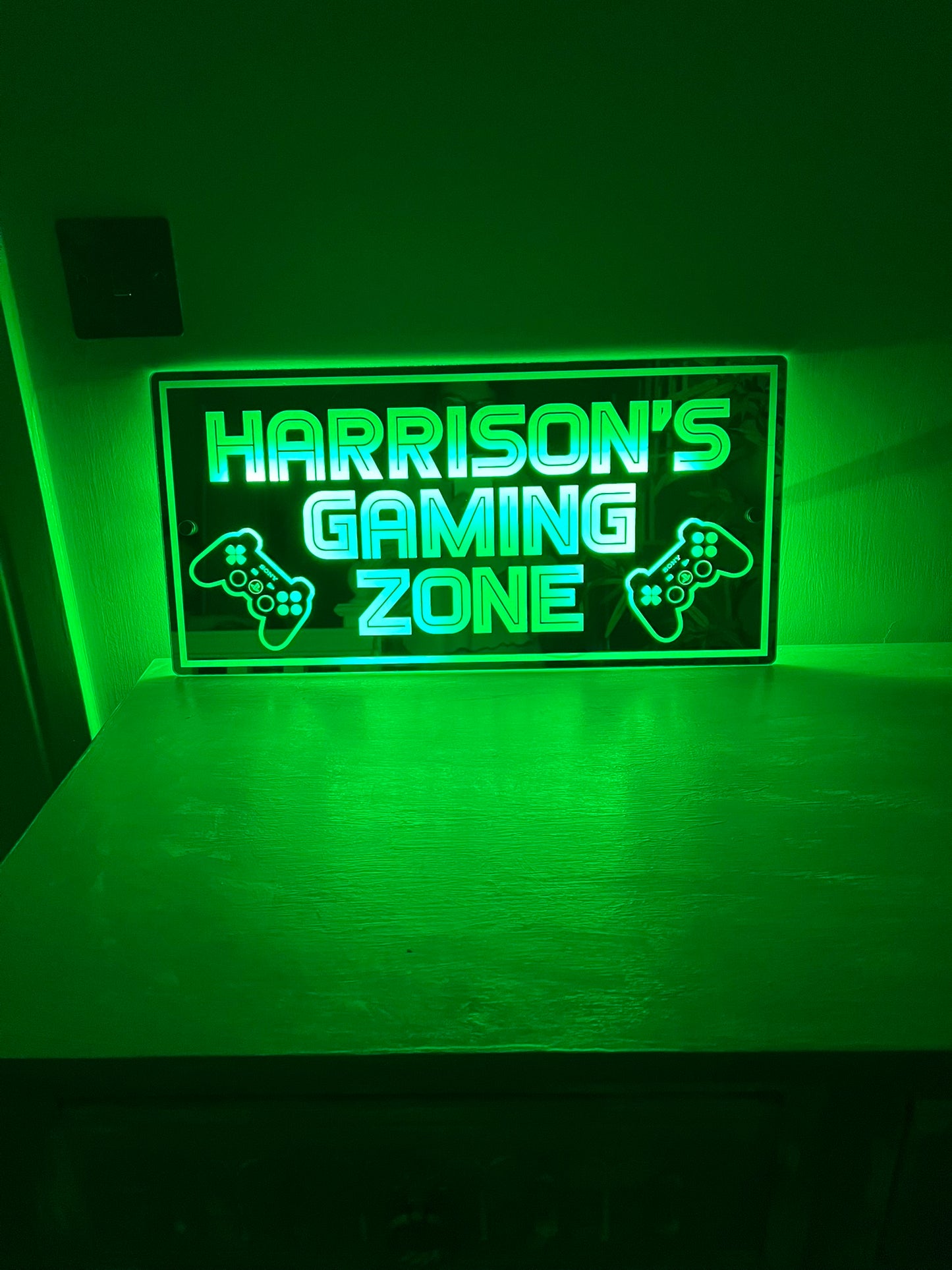 Personalised LED Gaming Zone Mirror
