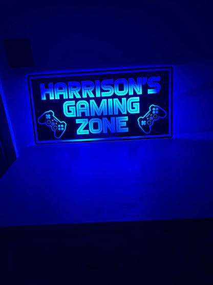 Personalised LED Gaming Zone Mirror