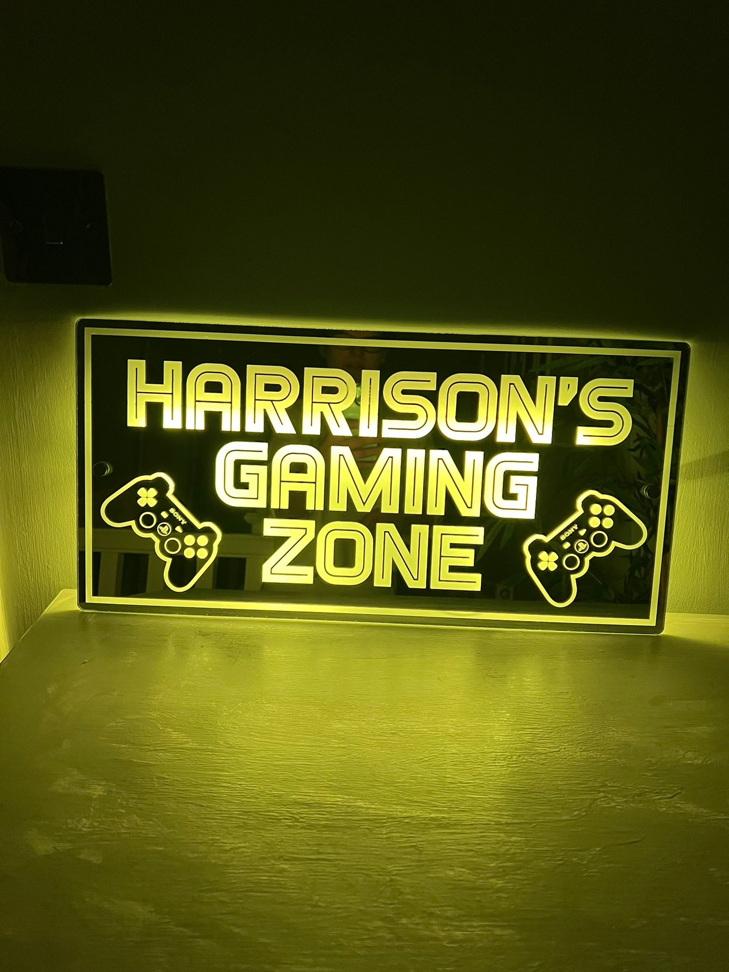 Personalised LED Gaming Zone Mirror