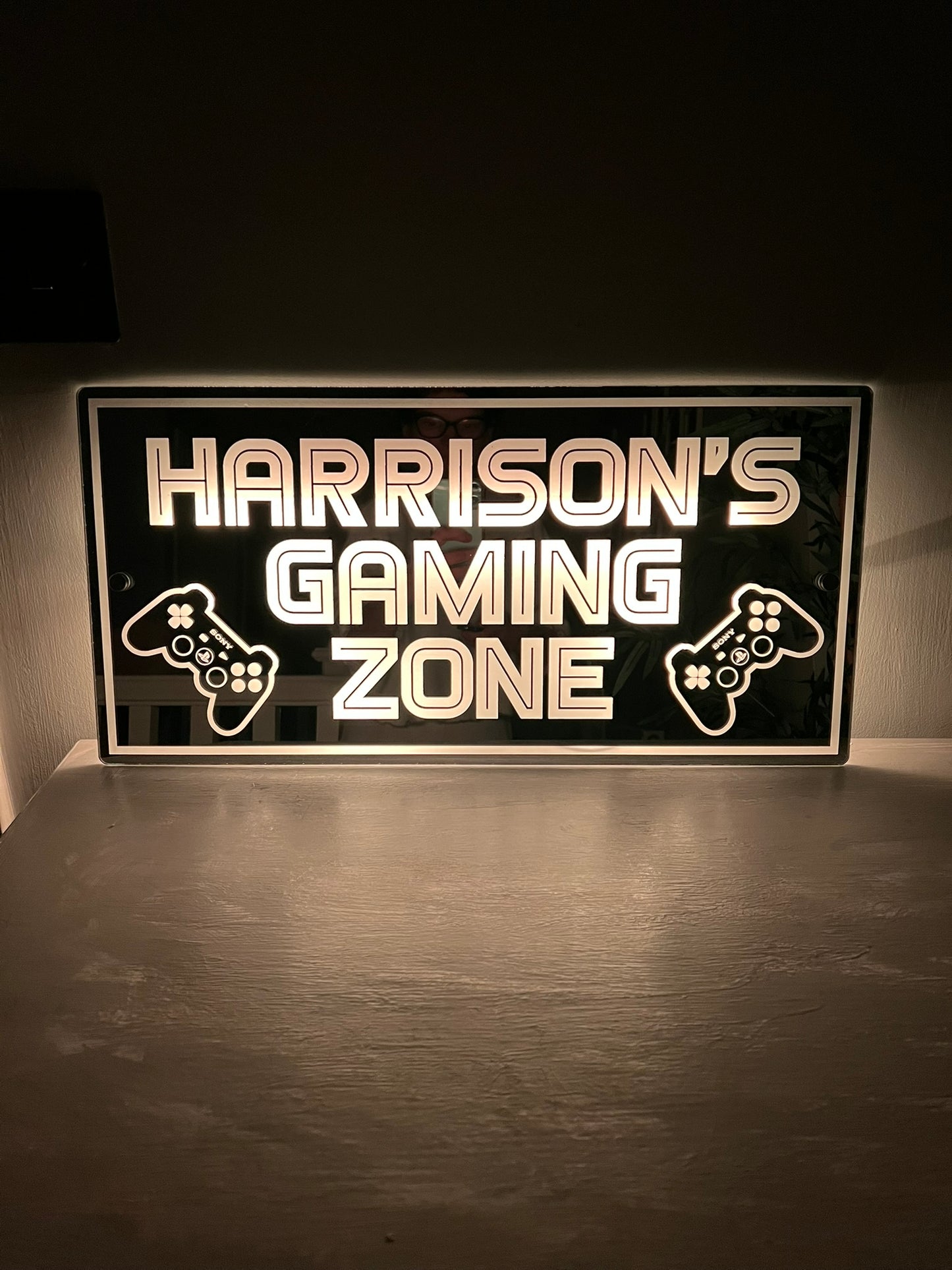 Personalised LED Gaming Zone Mirror