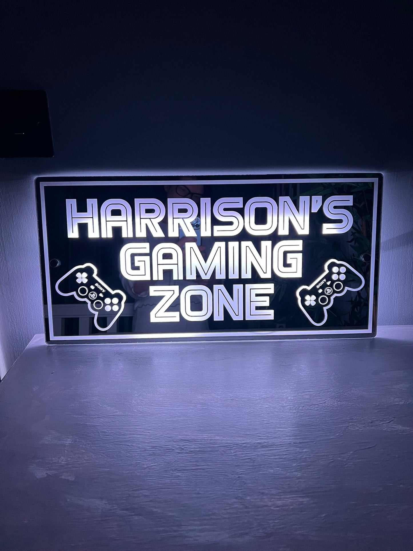 Personalised LED Gaming Zone Mirror