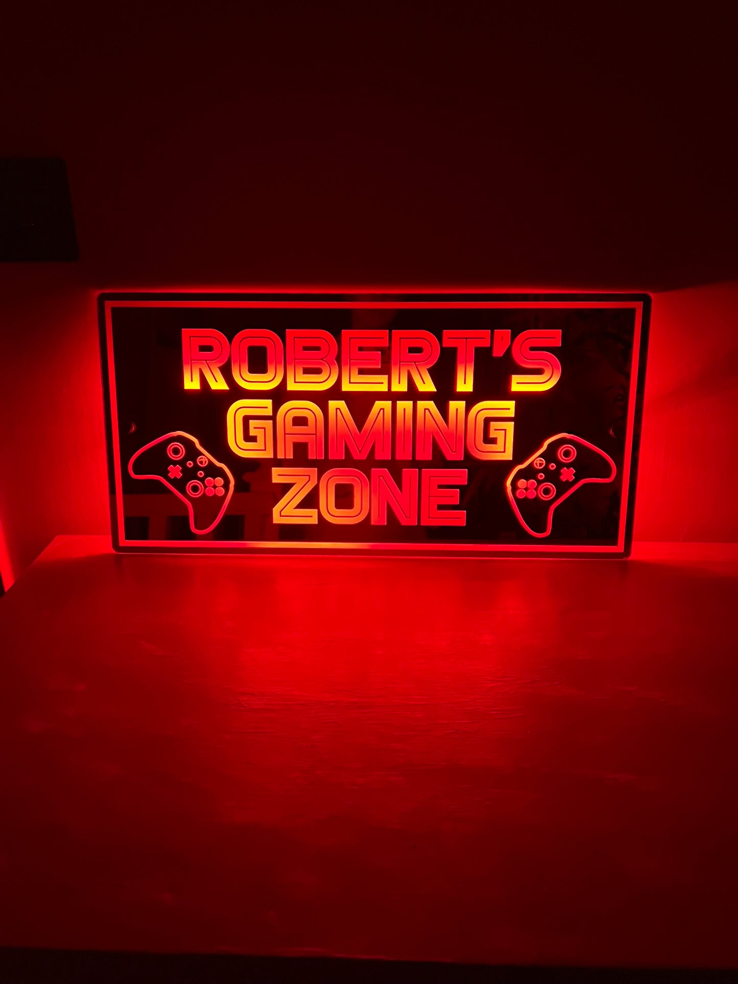 Personalised LED Gaming Zone Mirror