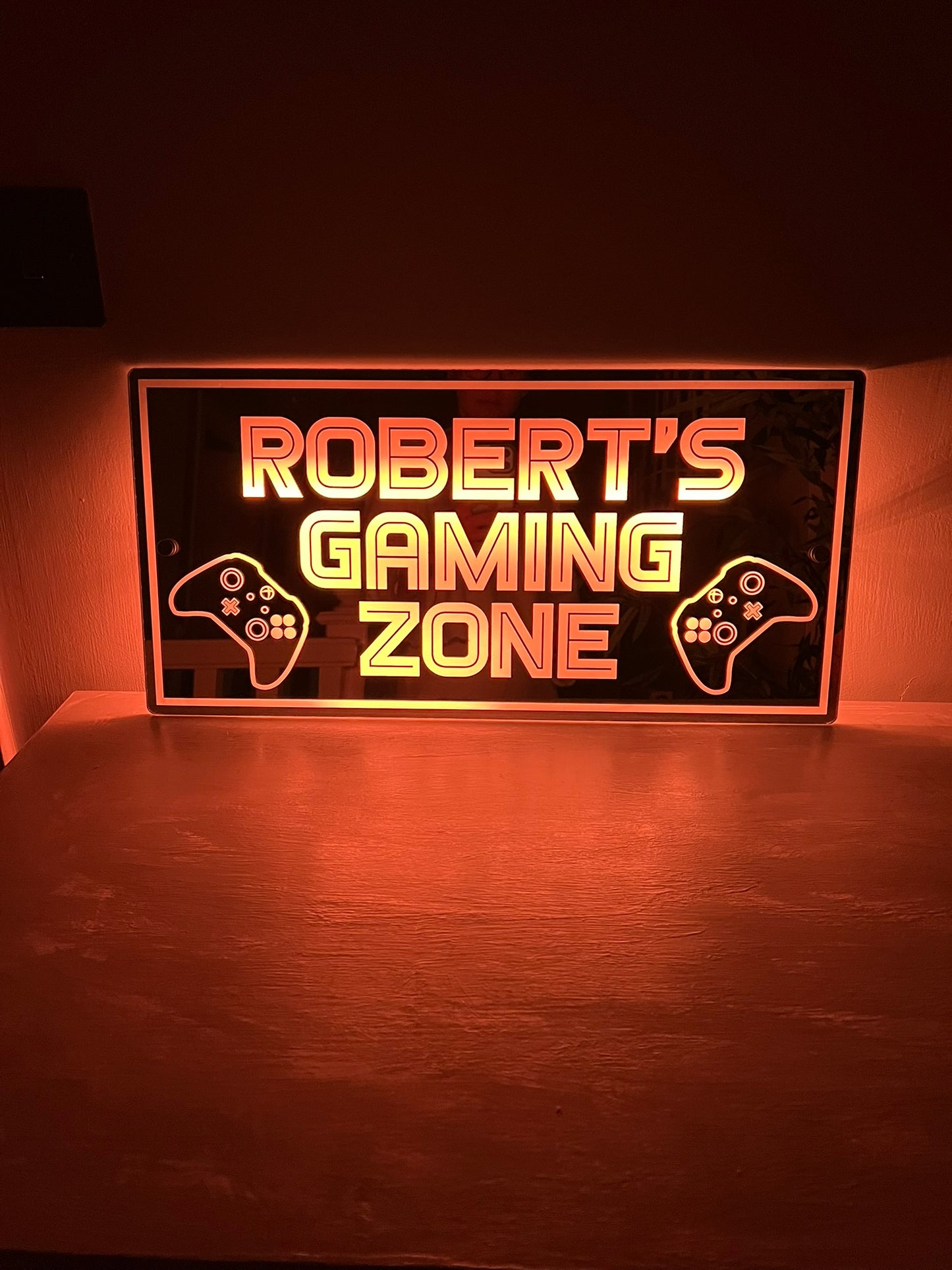 Personalised LED Gaming Zone Mirror