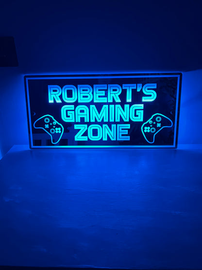 Personalised LED Gaming Zone Mirror