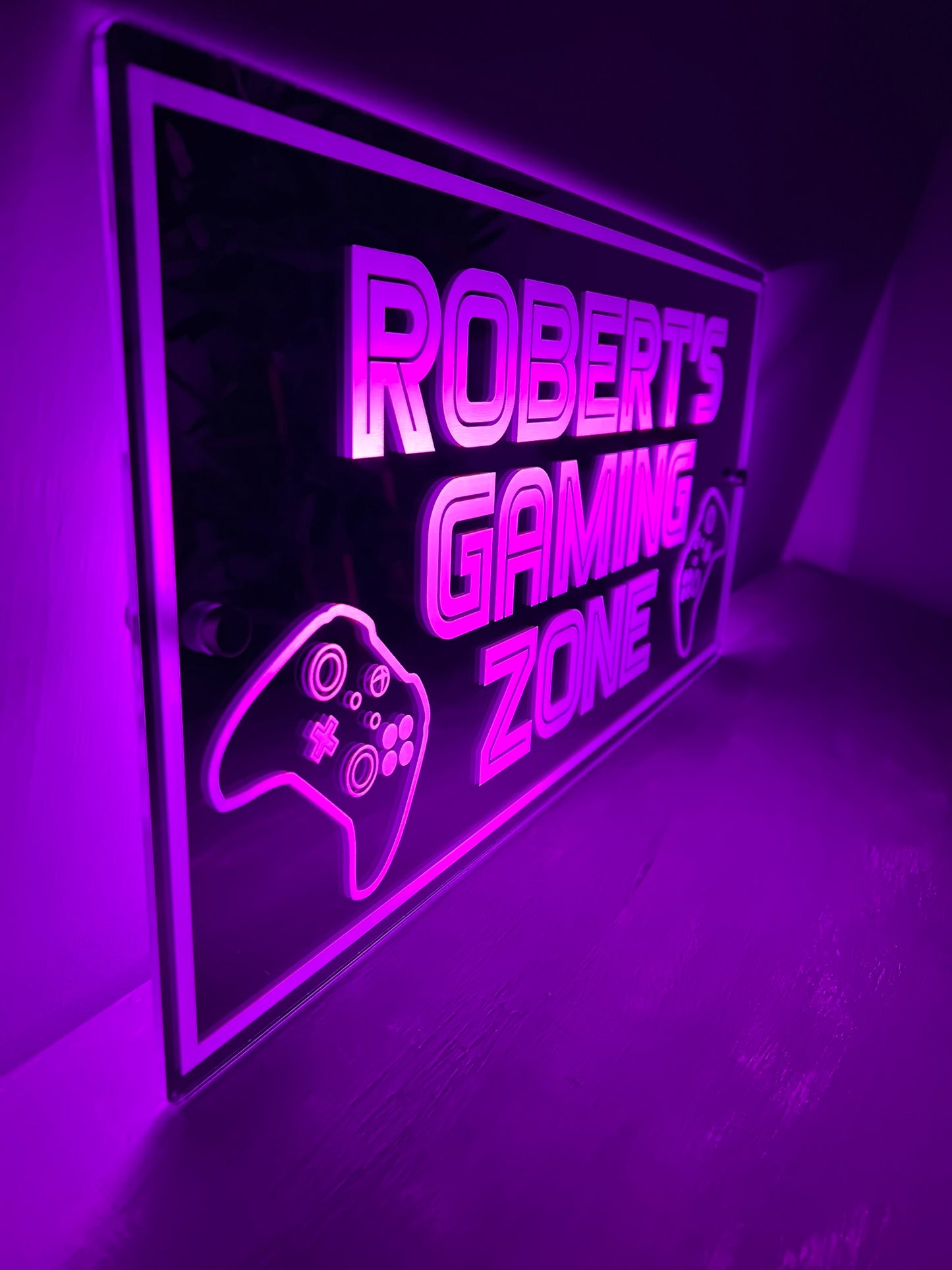 Personalised LED Gaming Zone Mirror