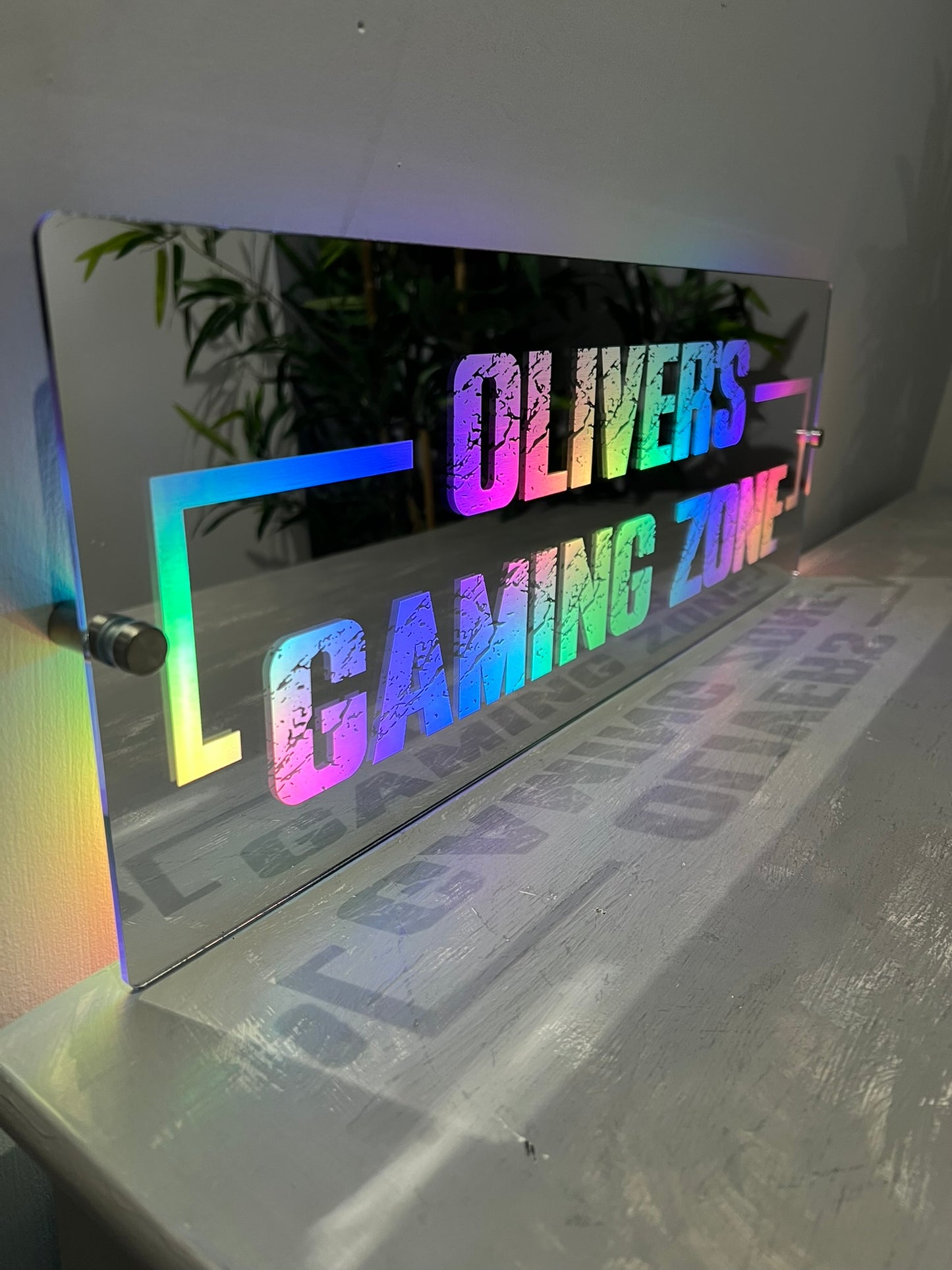 Personalised LED Gaming Zone Mirror