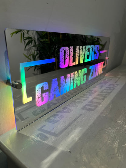 Personalised LED Gaming Zone Mirror