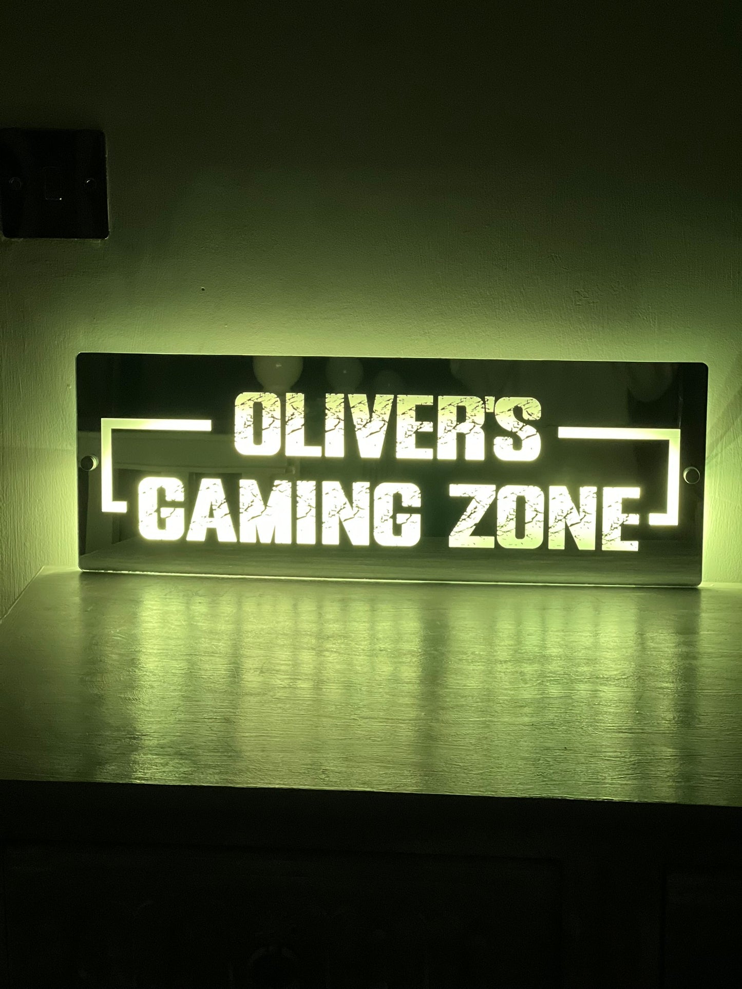 Personalised LED Gaming Zone Mirror