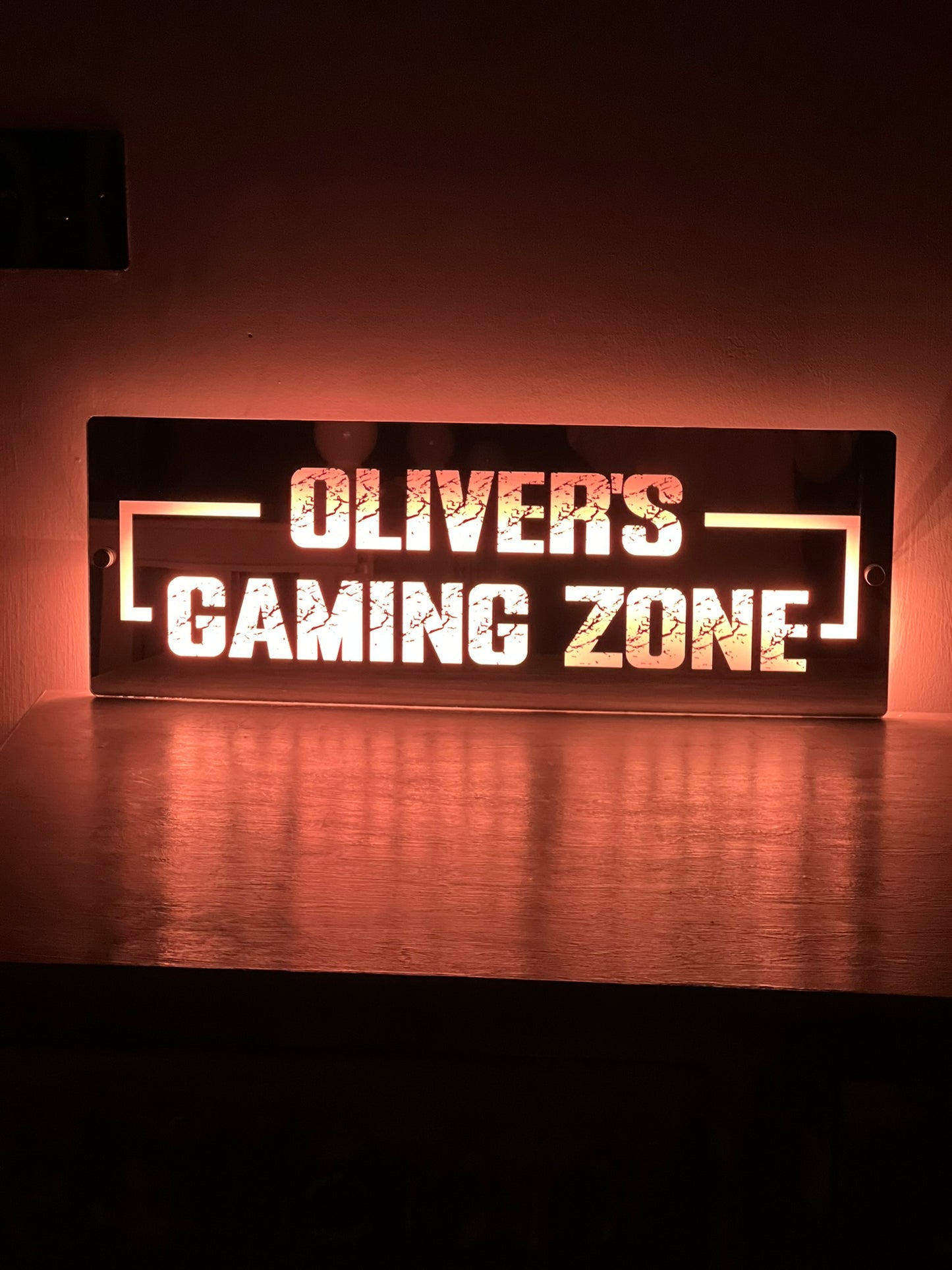 Personalised LED Gaming Zone Mirror