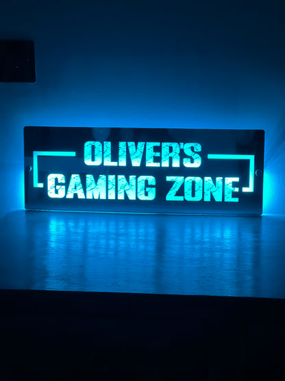 Personalised LED Gaming Zone Mirror