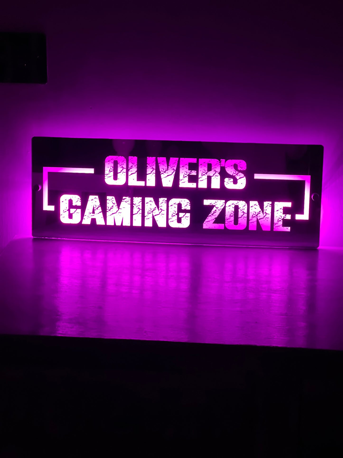 Personalised LED Gaming Zone Mirror