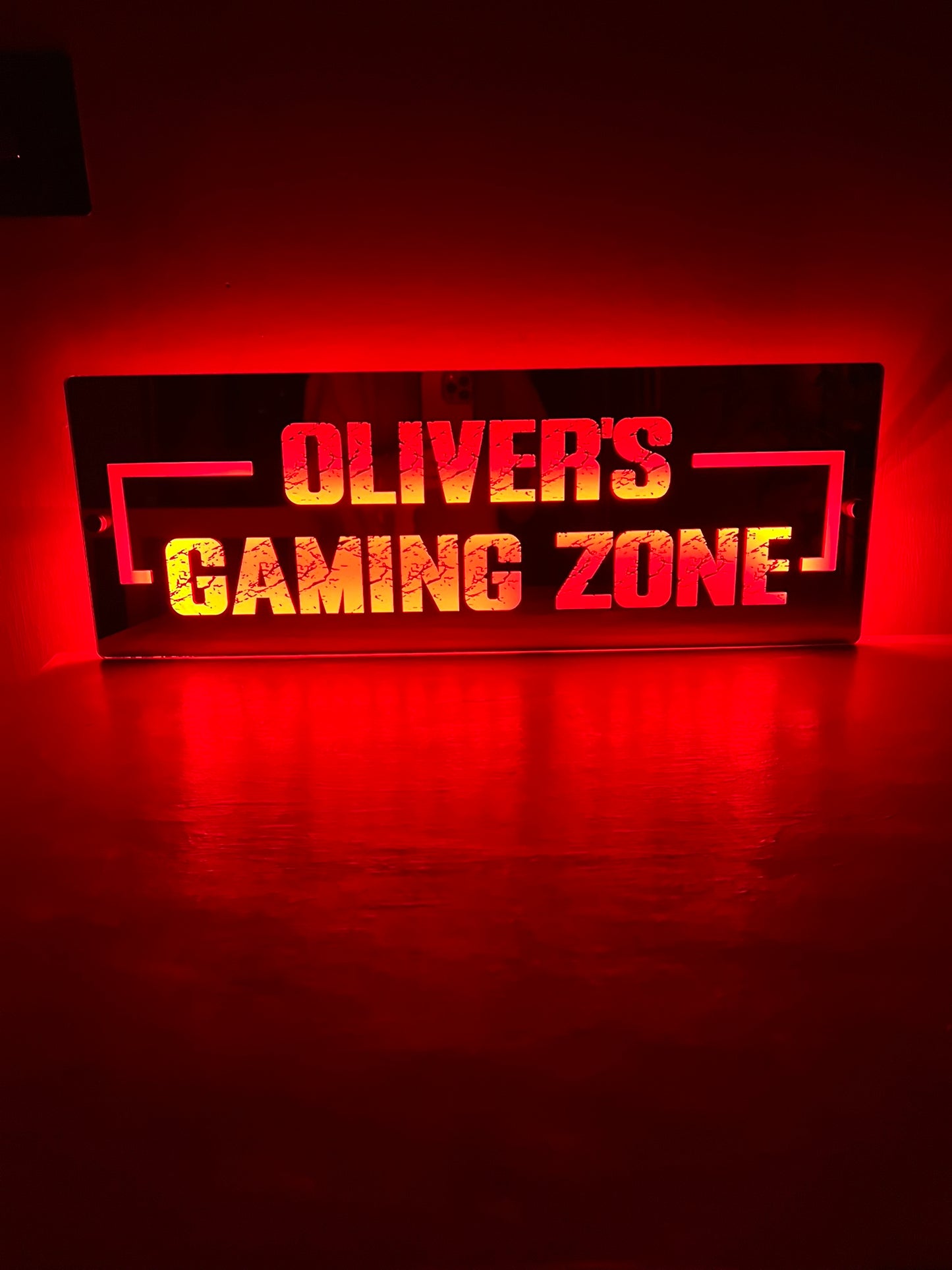 Personalised LED Gaming Zone Mirror