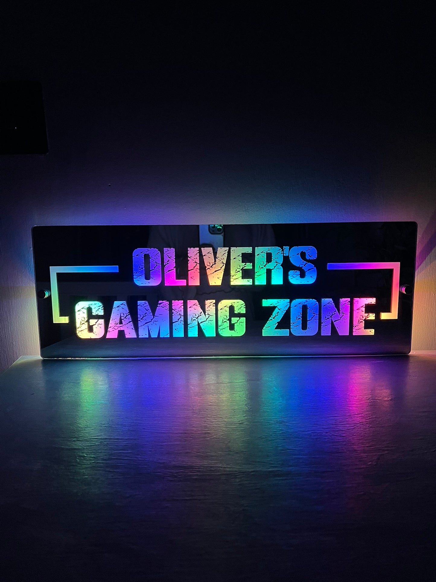 Personalised LED Gaming Zone Mirror
