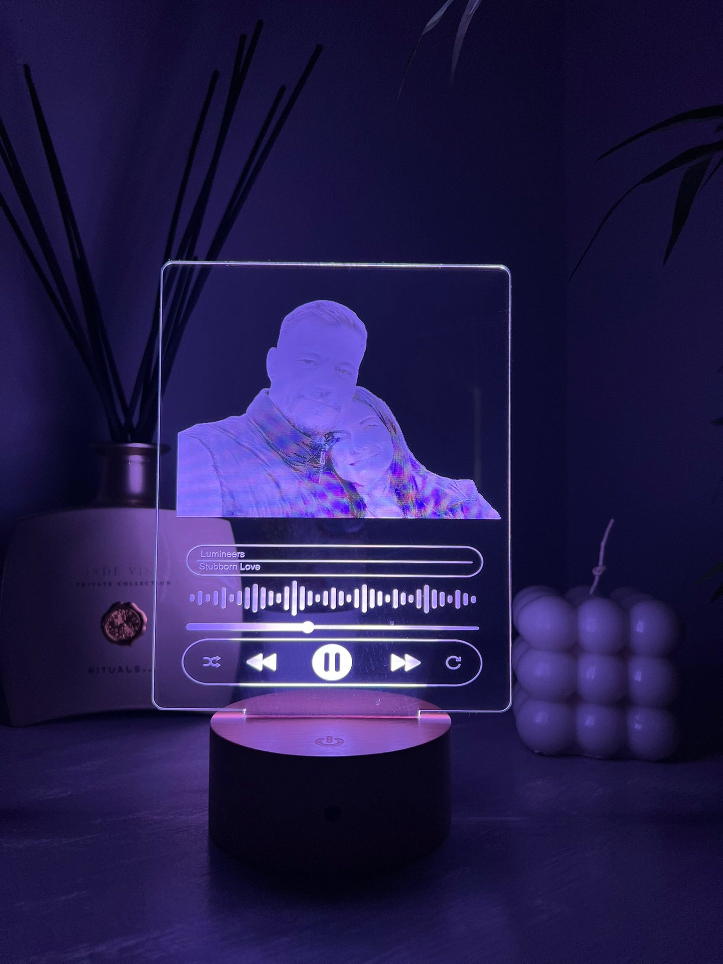 Personalised 3D Photo & Song LED Night Light