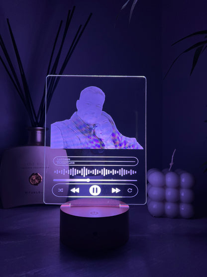 Personalised 3D Photo & Song LED Night Light